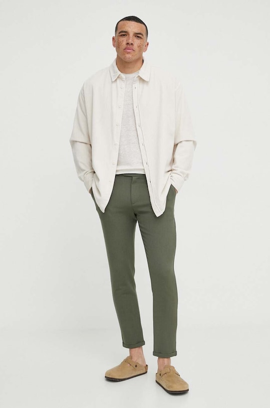 Les Deux spodnie LDM501070 zielony SS24