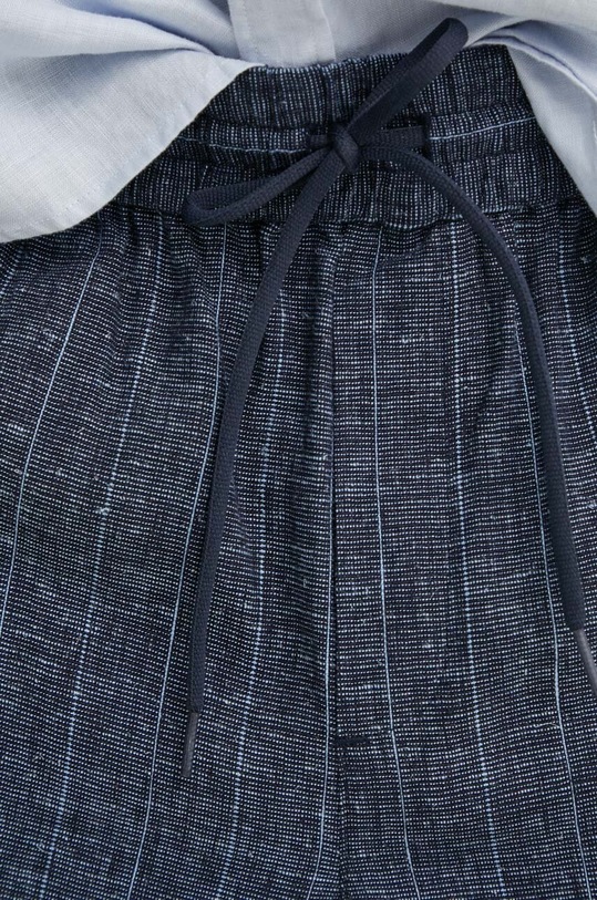 Les Deux spodnie lniane granatowy LDM510131