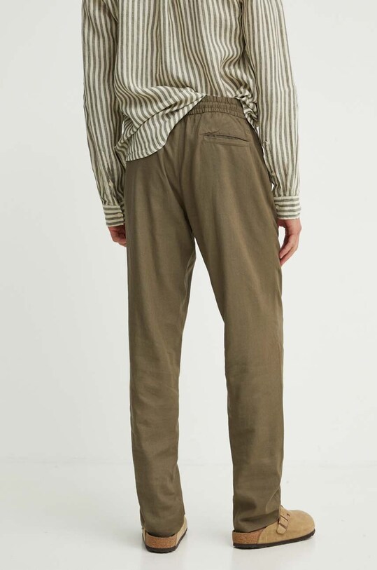 Odzież Les Deux spodnie lniane LDM510131 zielony