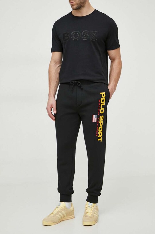 Спортивные штаны Polo Ralph Lauren трикотаж чёрный 710835768
