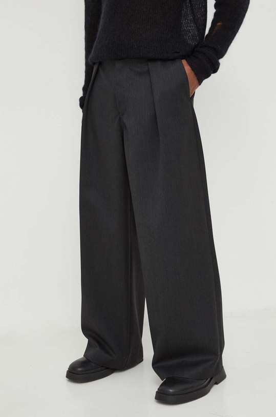 Won Hundred spodnie z domieszką wełny tkanina czarny 2708.14221