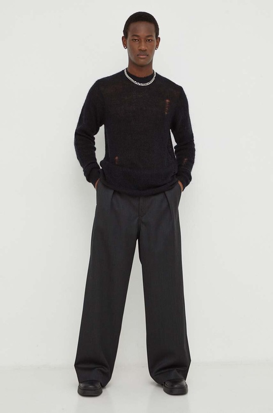 Won Hundred spodnie z domieszką wełny czarny 2708.14221