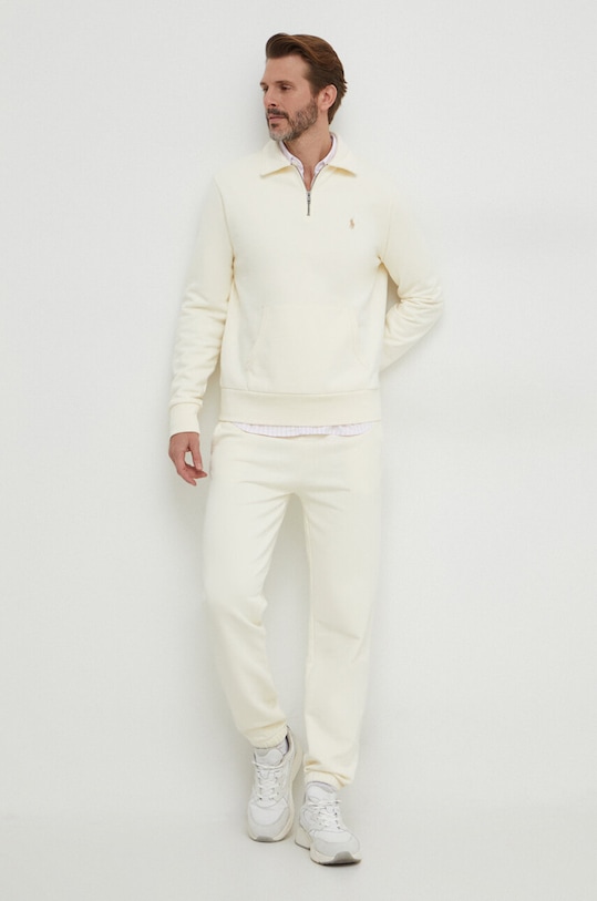 Βαμβακερό παντελόνι Polo Ralph Lauren 710916699 μπεζ SS24