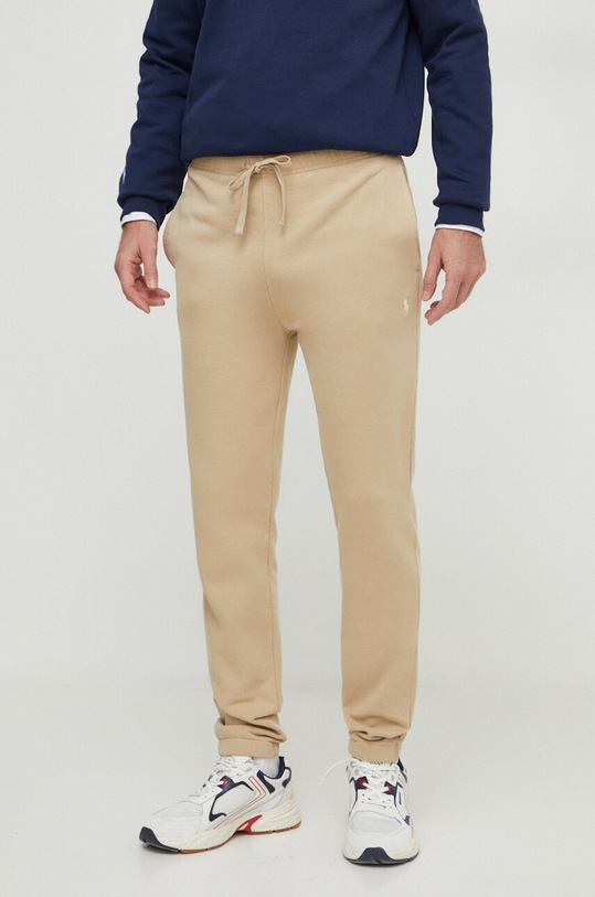 Βαμβακερό παντελόνι Polo Ralph Lauren βαμβάκι μπεζ 710916699