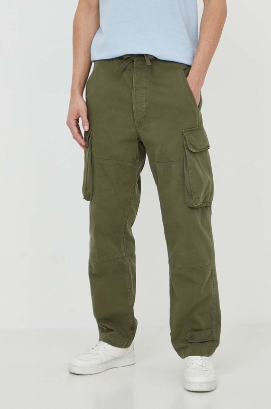 Polo Ralph Lauren pantaloni de bumbac bumbac verde 710932443