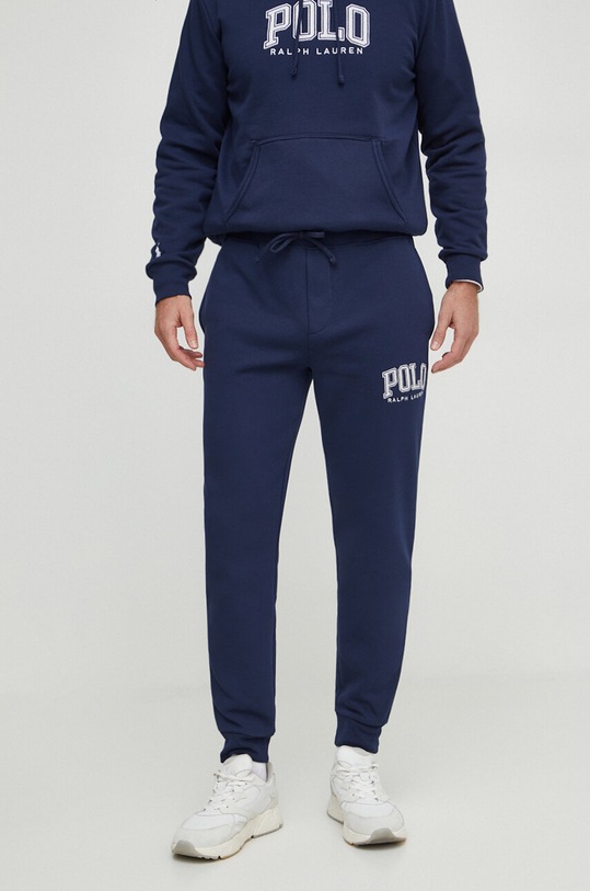 Παντελόνι φόρμας Polo Ralph Lauren πλεκτό ύφασμα σκούρο μπλε 710934718