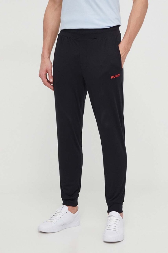 HUGO pantaloni de lounge tricotaj negru 50518684