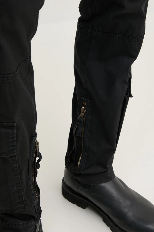 Nohavice Aeronautica Militare čierna PA1387CT1493