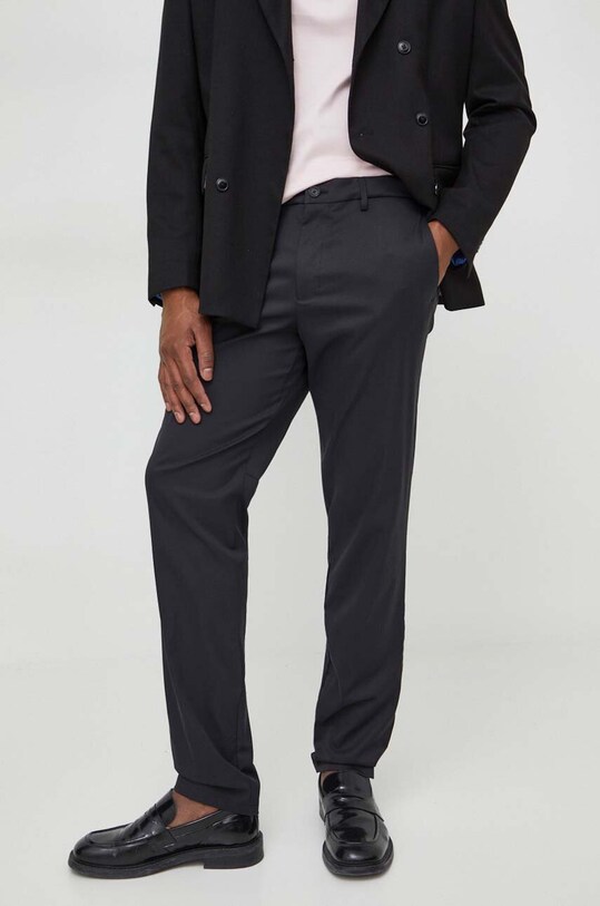 BOSS Green pantaloni drept negru 50495488