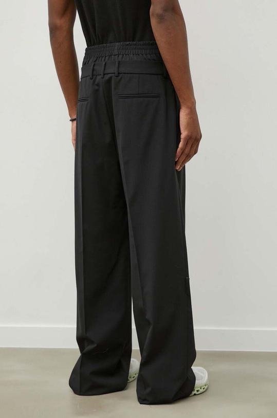 Odzież MSGM spodnie wełniane 3640MP07.247200 czarny