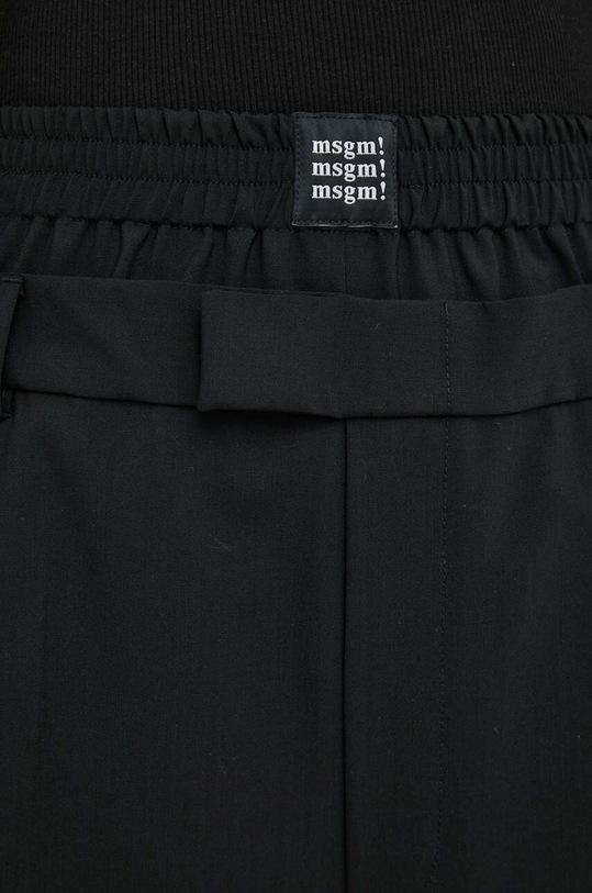 MSGM spodnie wełniane 3640MP07.247200 czarny