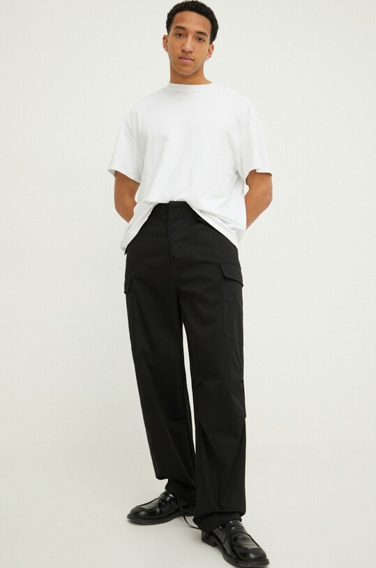 Штани MSGM тканина чорний 3640MP14X.247105