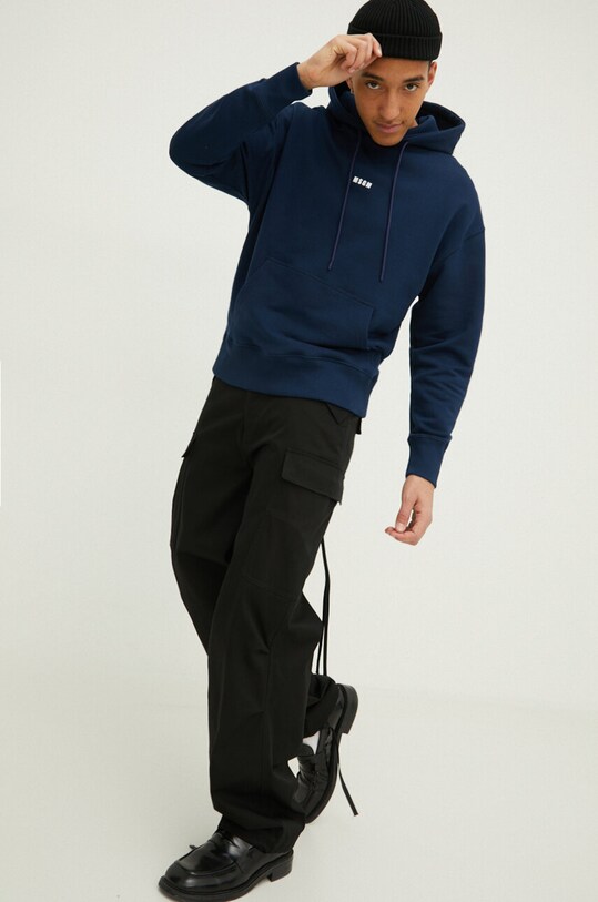 MSGM spodnie 3640MP14X.247105 czarny SS24
