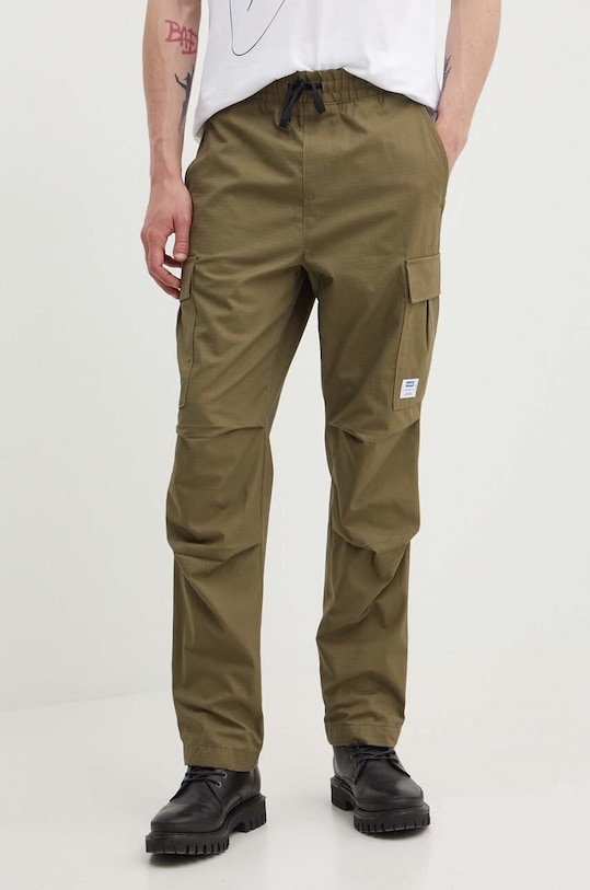 Hugo Blue pantaloni de bumbac drept verde 50517923