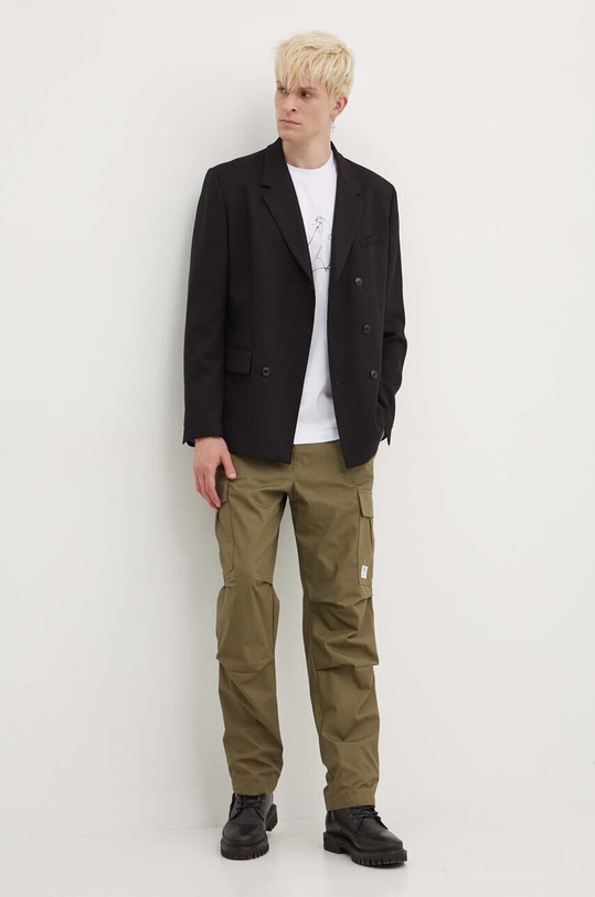 Hugo Blue pantaloni de bumbac 50517923 verde SS24