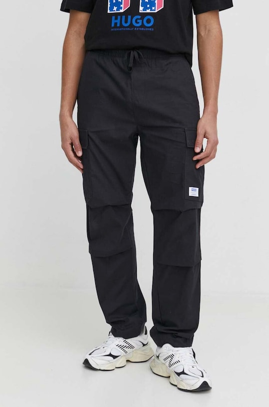 Bavlnené nohavice Hugo Blue bavlna čierna 50517923