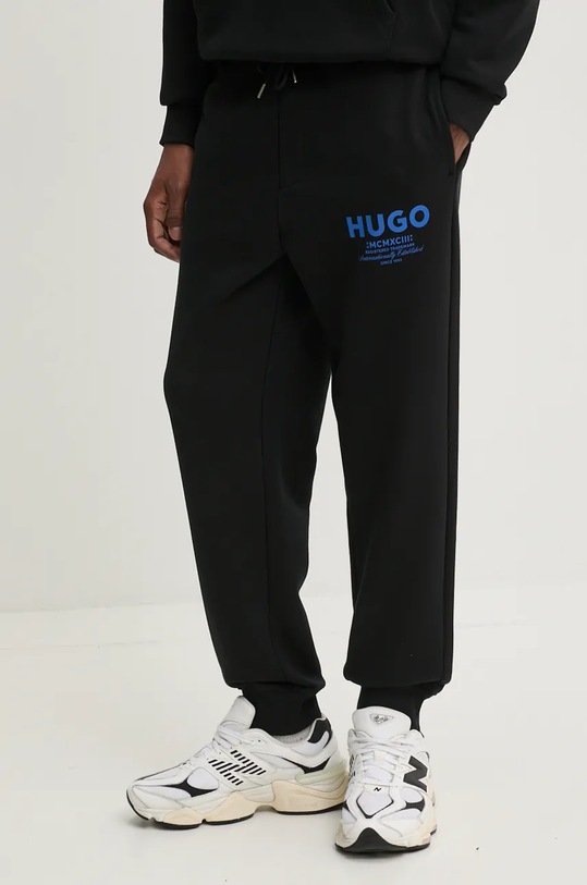 Hugo Blue pantaloni de trening din bumbac bumbac negru 50510734