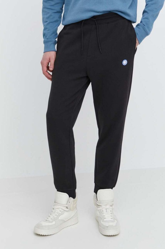 Bavlněné tepláky Hugo Blue pletenina černá 50522360