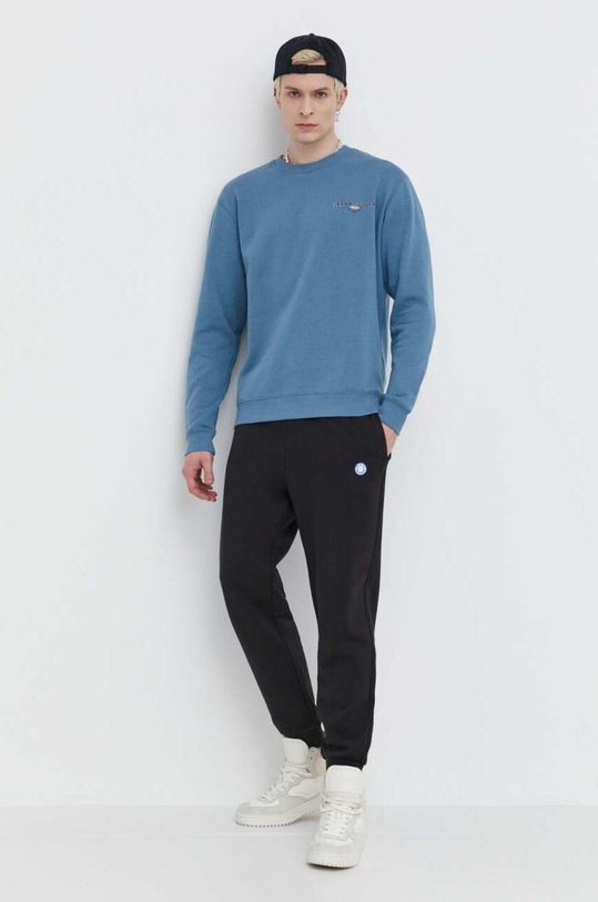 HUGO Blue pantaloni de trening din bumbac Nompio 50522360 negru AW25