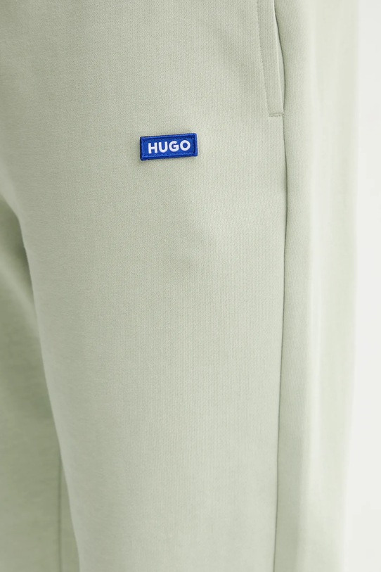 Hugo Blue spodnie dresowe bawełniane zielony 50522372