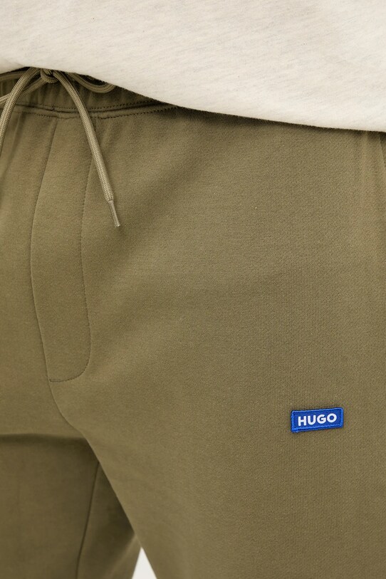Hugo Blue spodnie dresowe bawełniane zielony 50522372