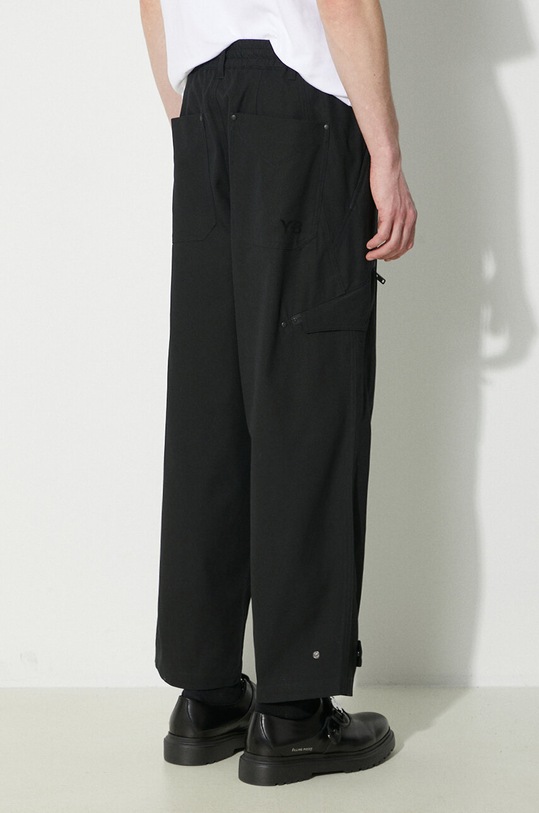 Clothing Y-3 cotton trousers Workwear Cargo Pants IN4345 black