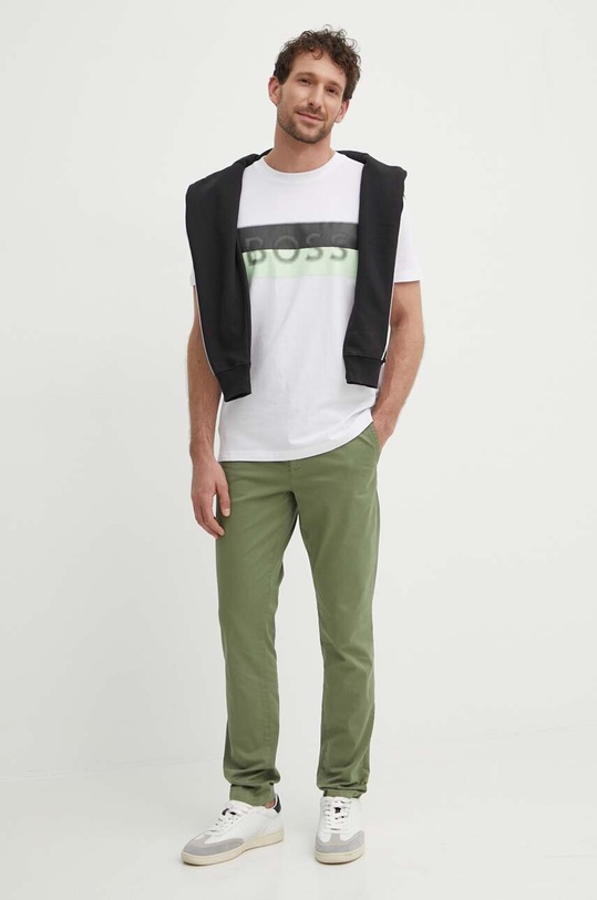 BOSS spodnie 50505392 zielony SS24