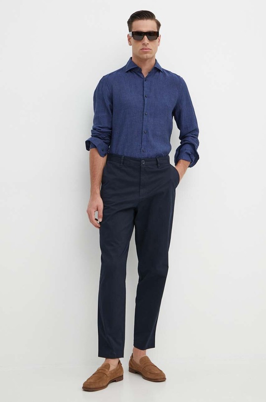Armani Exchange pantaloni 3DZP07.ZN3TZ bleumarin SS24