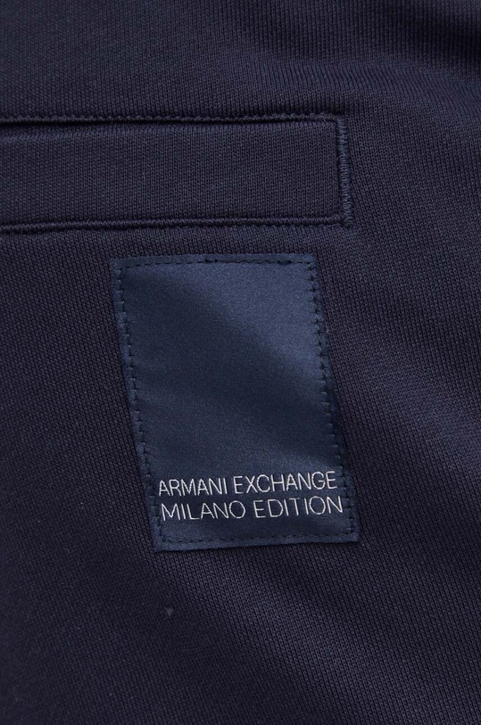 Armani Exchange spodnie dresowe bawełniane granatowy 3DZPHH.ZJGGZ