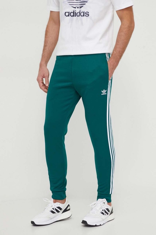 Donji dio trenirke adidas Originals Adicolor Classics SST Track Pants pletivo zelena IR9886