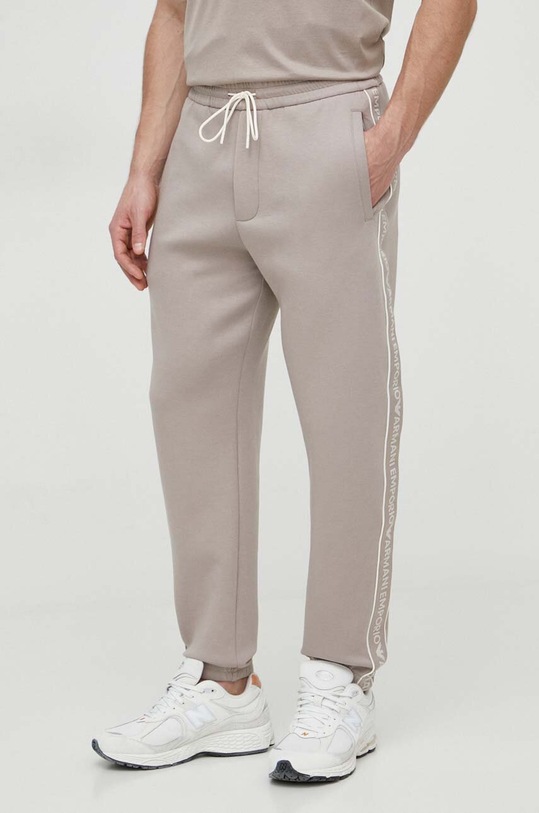 Спортивные штаны Emporio Armani аппликация бежевый 3D1P68.1JHSZ
