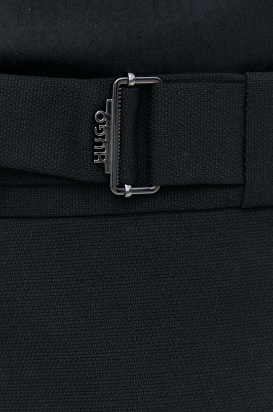 HUGO spodnie z domieszką wełny czarny 50514141