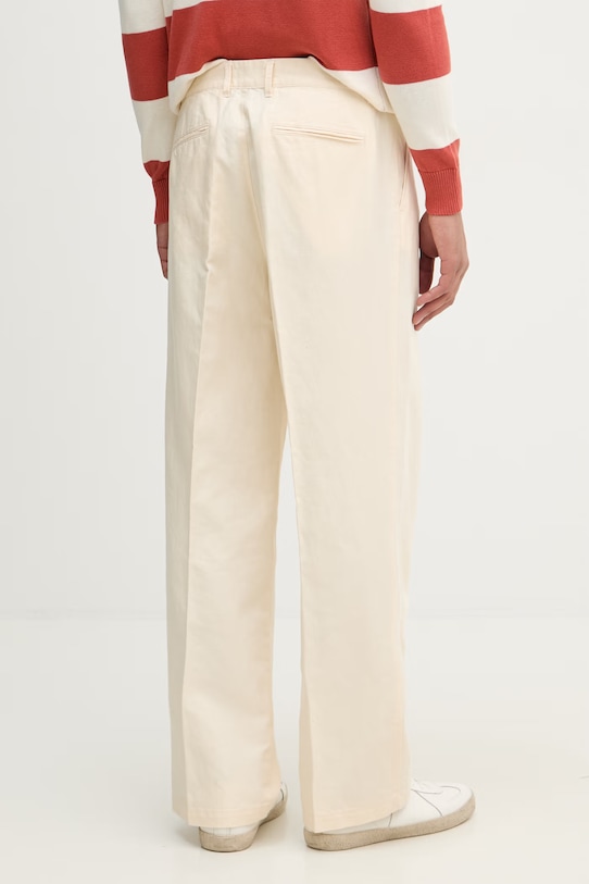 Odjeća United Colors of Benetton hlače muške s dodatkom lana 4YQSUF041 bež