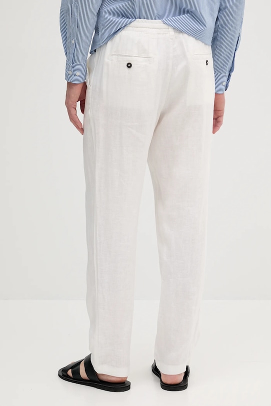 Abbigliamento United Colors of Benetton pantaloni in lino 4AGHUF00M bianco