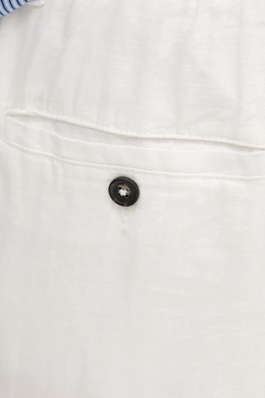 United Colors of Benetton pantaloni in lino bianco 4AGHUF00M