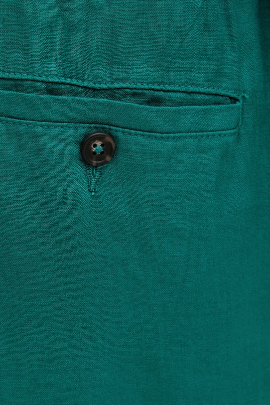 United Colors of Benetton pantaloni in lino verde 4AGHUF00M