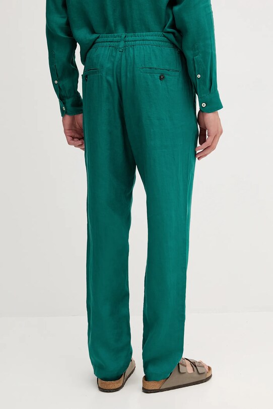 Îmbrăcăminte United Colors of Benetton pantaloni din in 4AGHUF00M turcoaz