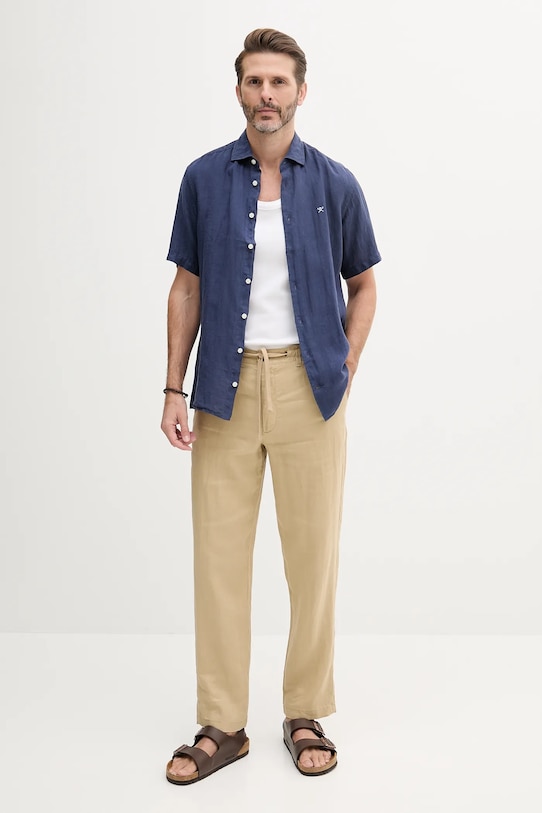 United Colors of Benetton pantaloni in lino 4AGHUF00M beige SS25