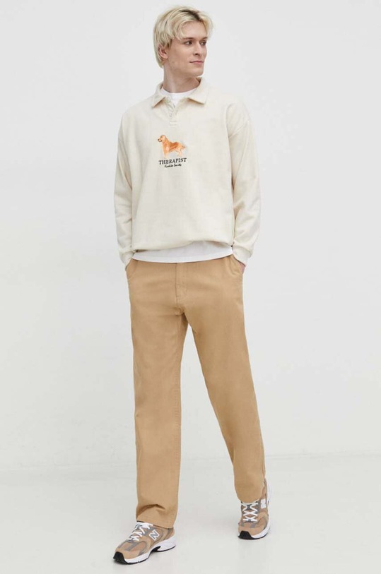 Quiksilver pantaloni de bumbac AQYNP03020 bej SS24