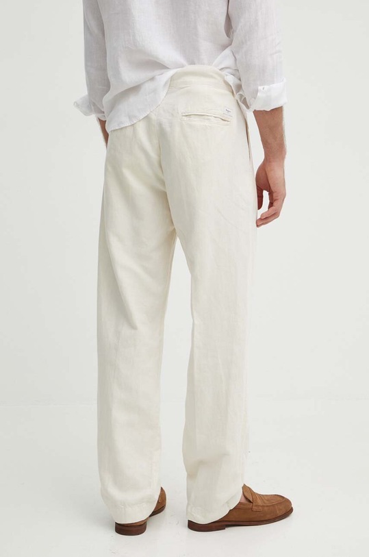 Дрехи Панталон Pepe Jeans RELAXED PLEATED LINEN PANTS PM211700 бежов