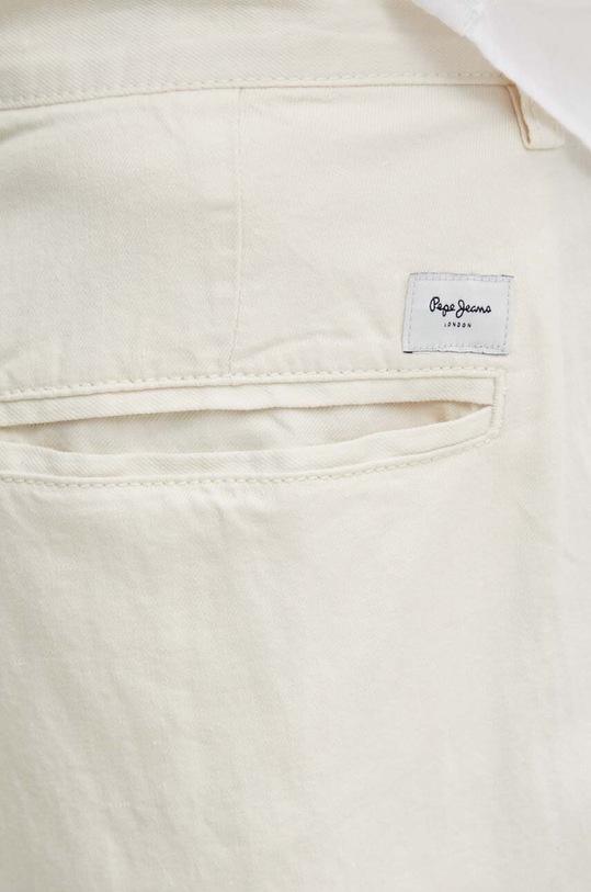 Панталон Pepe Jeans RELAXED PLEATED LINEN PANTS бежов PM211700