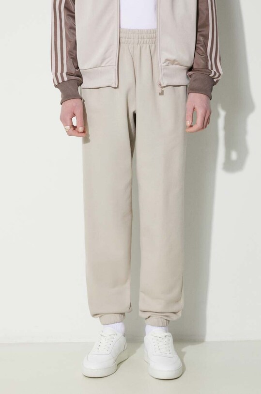 adidas Originals pantaloni da jogging in cotone cotone beige IR7887
