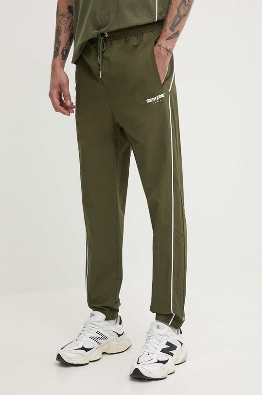 Sixth June pantaloni de trening panza verde 25106