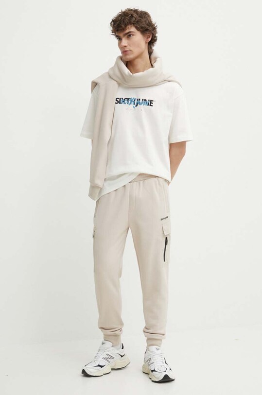 Sixth June pantaloni de trening 25009 bej SS24