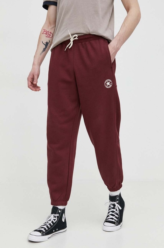 Converse pantaloni de trening tricotaj burgundia 10025983.A03