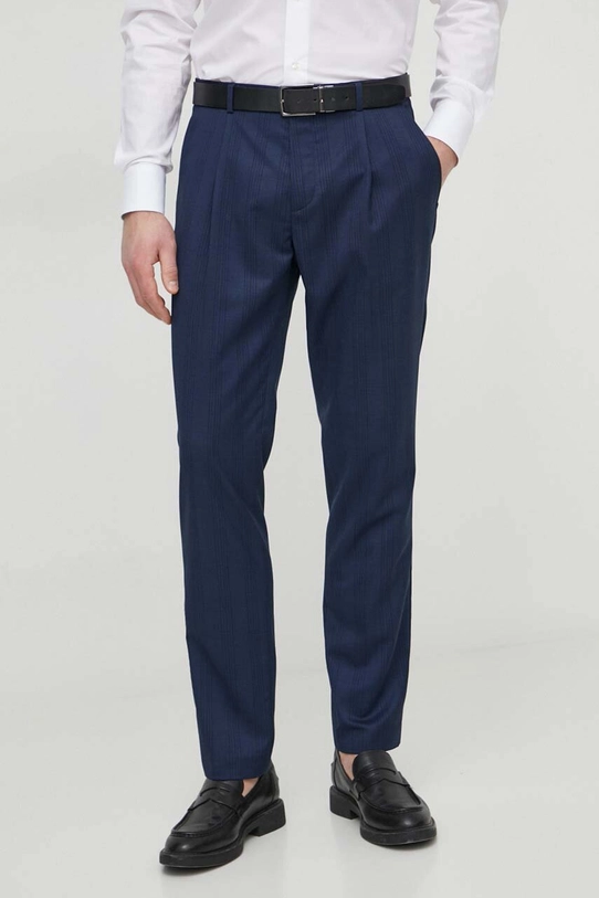 Sisley pantaloni drept bleumarin 4V7BSF03Y