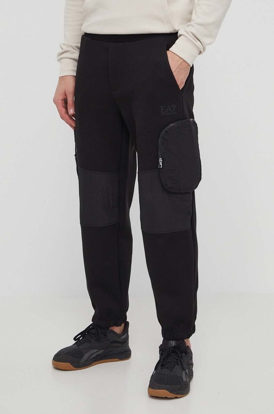 Tepláky EA7 Emporio Armani látka čierna PJUXZ.3DPP67.1200