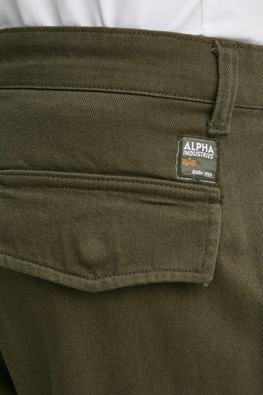 Bavlnené nohavice Alpha Industries Aircraft zelená 146200.
