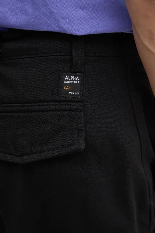 Alpha Industries pantaloni de bumbac Aircraft negru 146200.