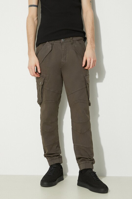 Alpha Industries trousers Combat Pant LW with elastane green 126215